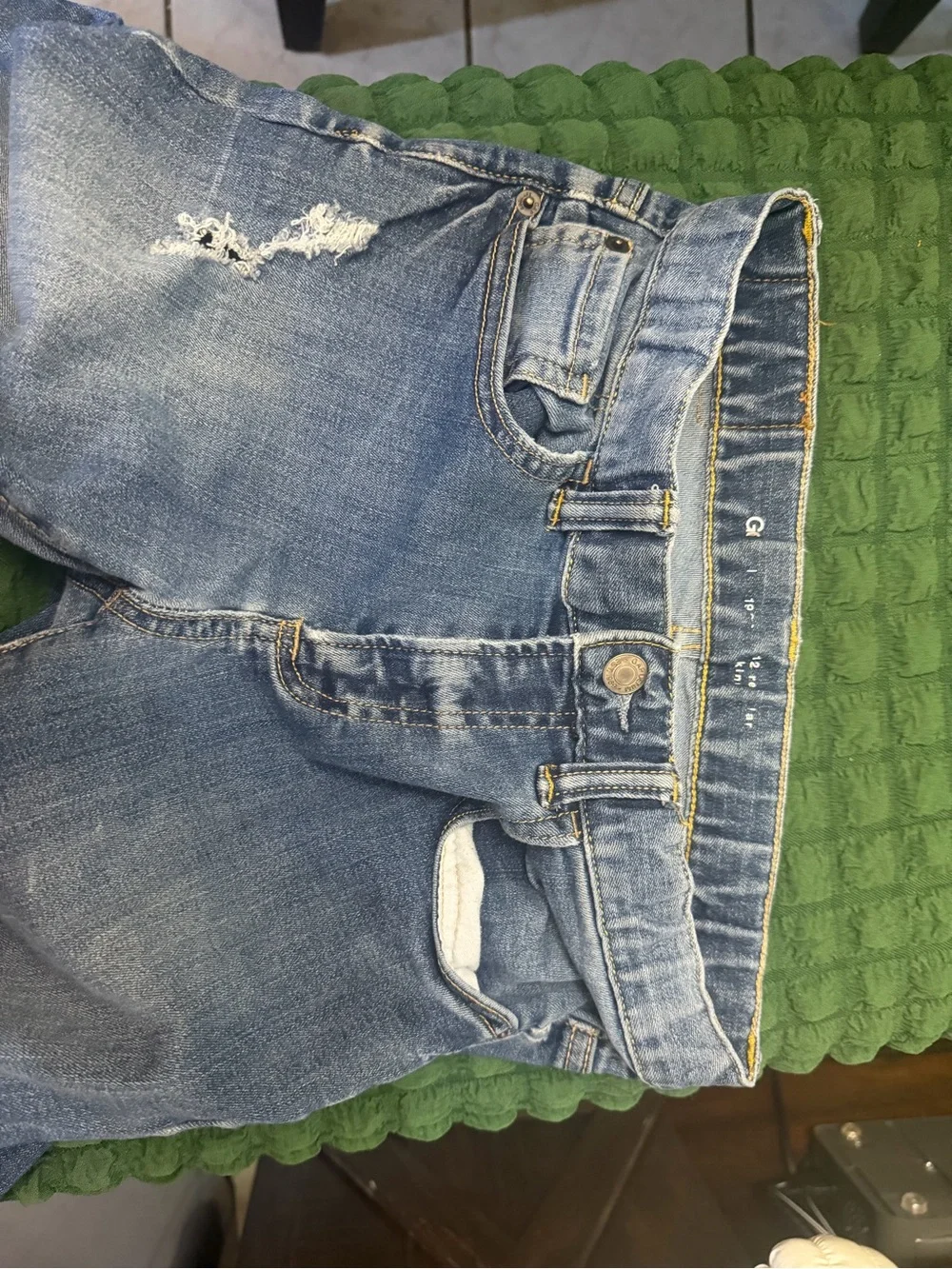 GAP Medium Blue Distressed Kids Jeans